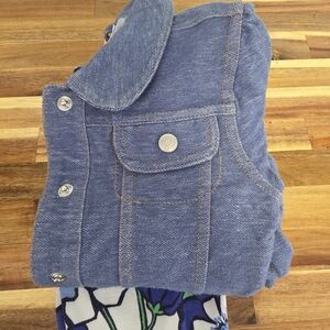 Gymboree Blue Denim Jacket and Floral Set